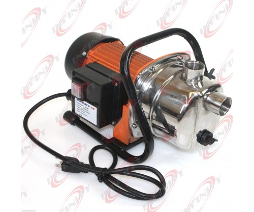  1.6 HP 1200 Watts Stainless Steel Jet Booster Water Pump Pressure Pump 1000GPH